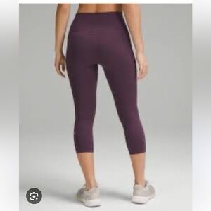 Lululemon Red High-Rise Crop Leggings